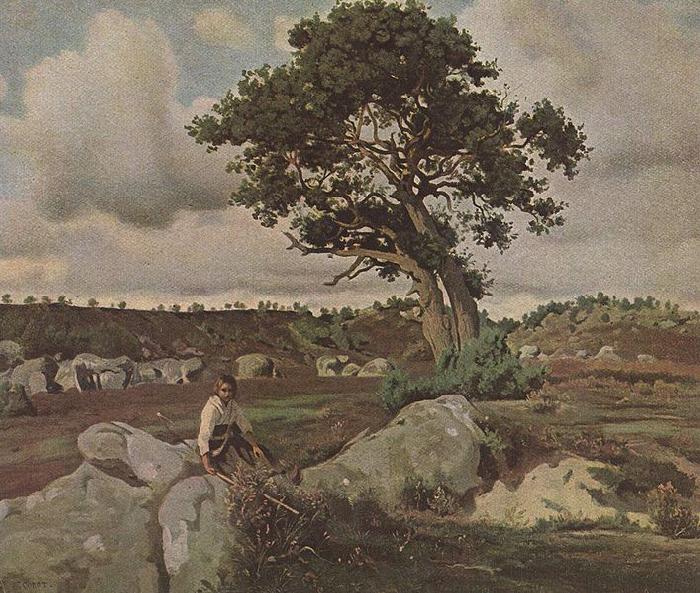 Jean-Baptiste Camille Corot Wald von Fontainebleau oil painting picture